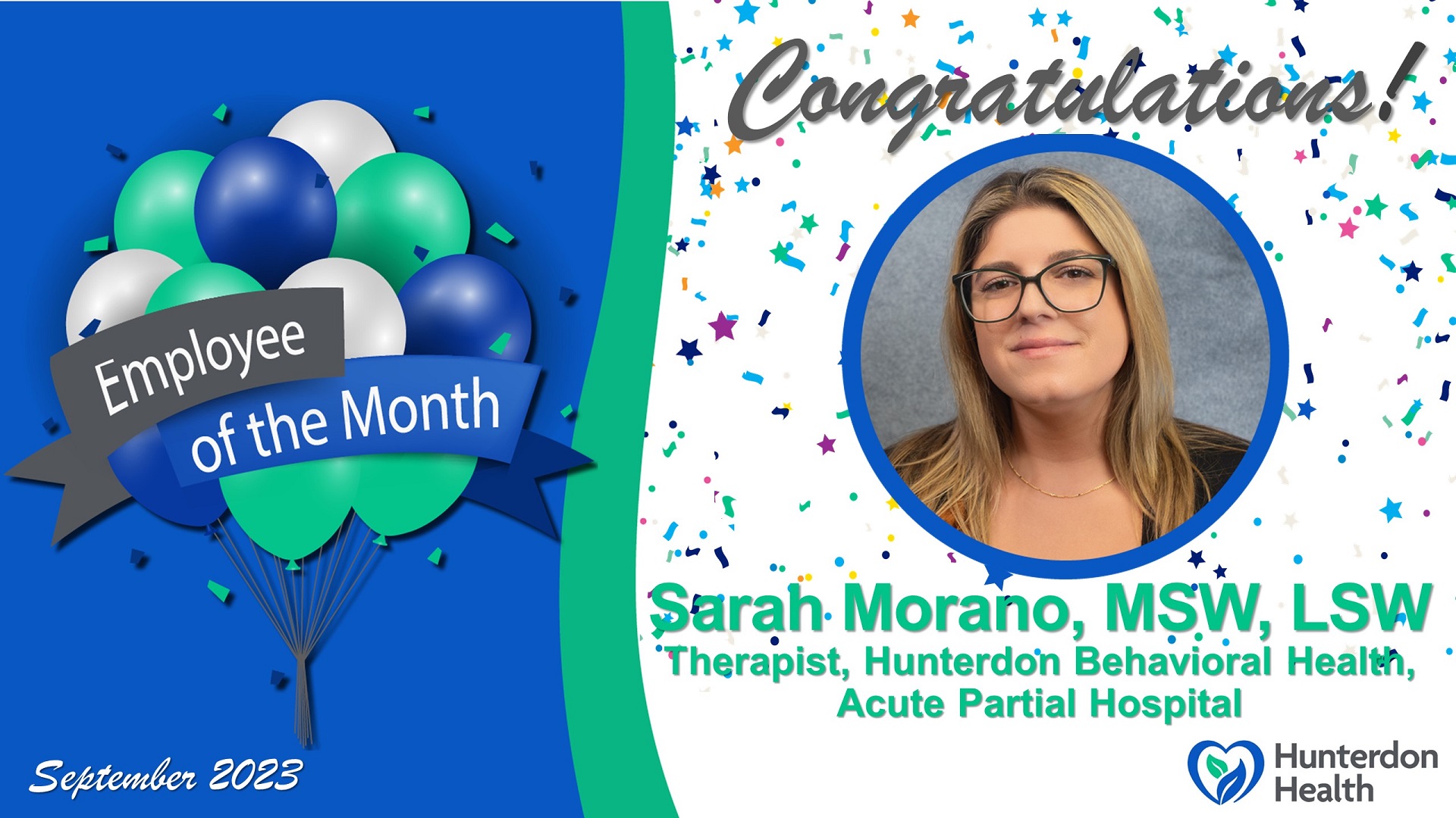 Sarah Morano September Employee of the Month