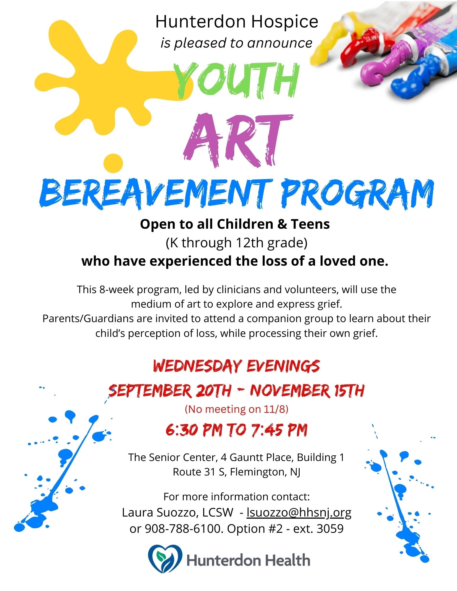 Art Bereavement Program Flier